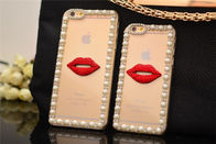 (diamond DIY Cute Red Lip ) Iphone6 4.7 5S inch Mobile Phone Case Pouch